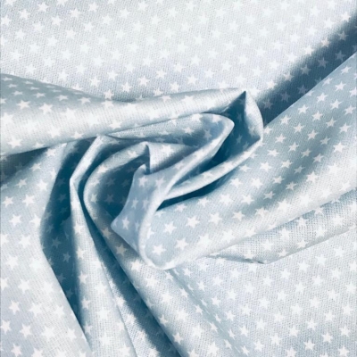 Baumwolle | mini Stars | Hellblau